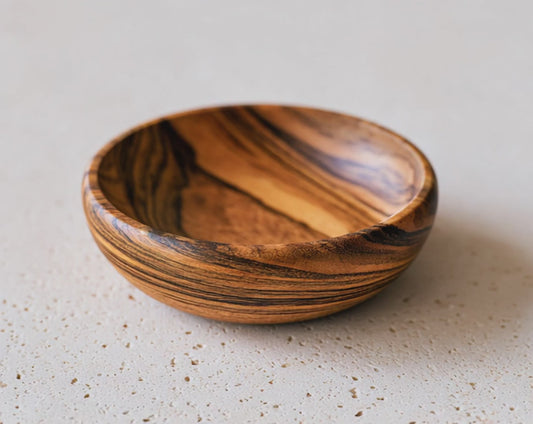 Hand-Turned Zebrawood Shallow Bowl / Catch-All